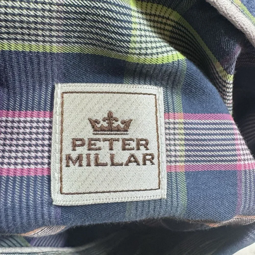 Peter Millar‎ Crown Mens Large Long Sleeve Shirt Button Down Multicolor Check